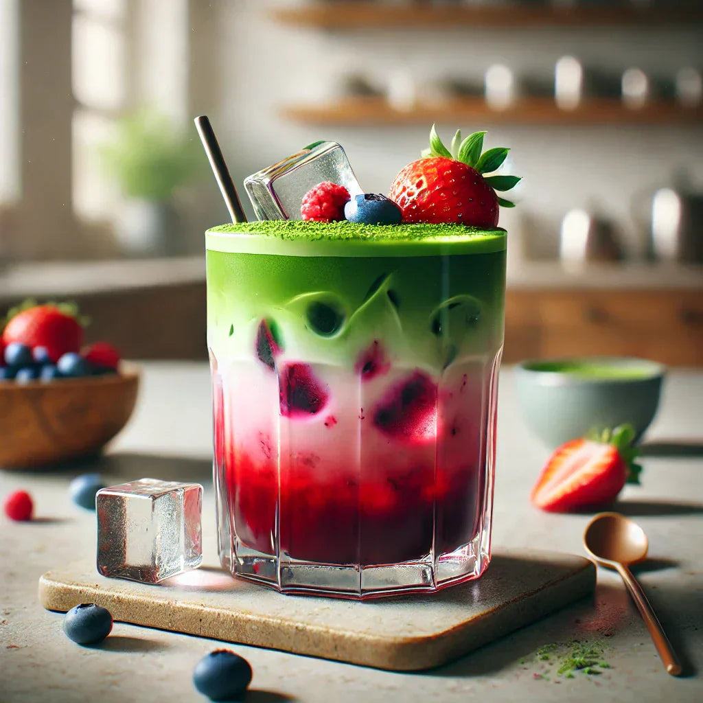 Berry Matcha + Protein Latte