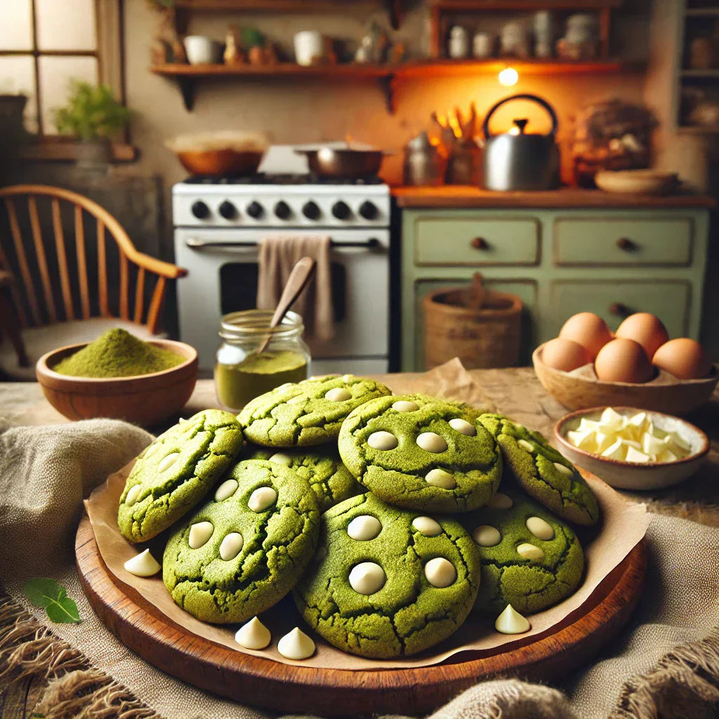 Matcha + Protein Brown Butter Cookies