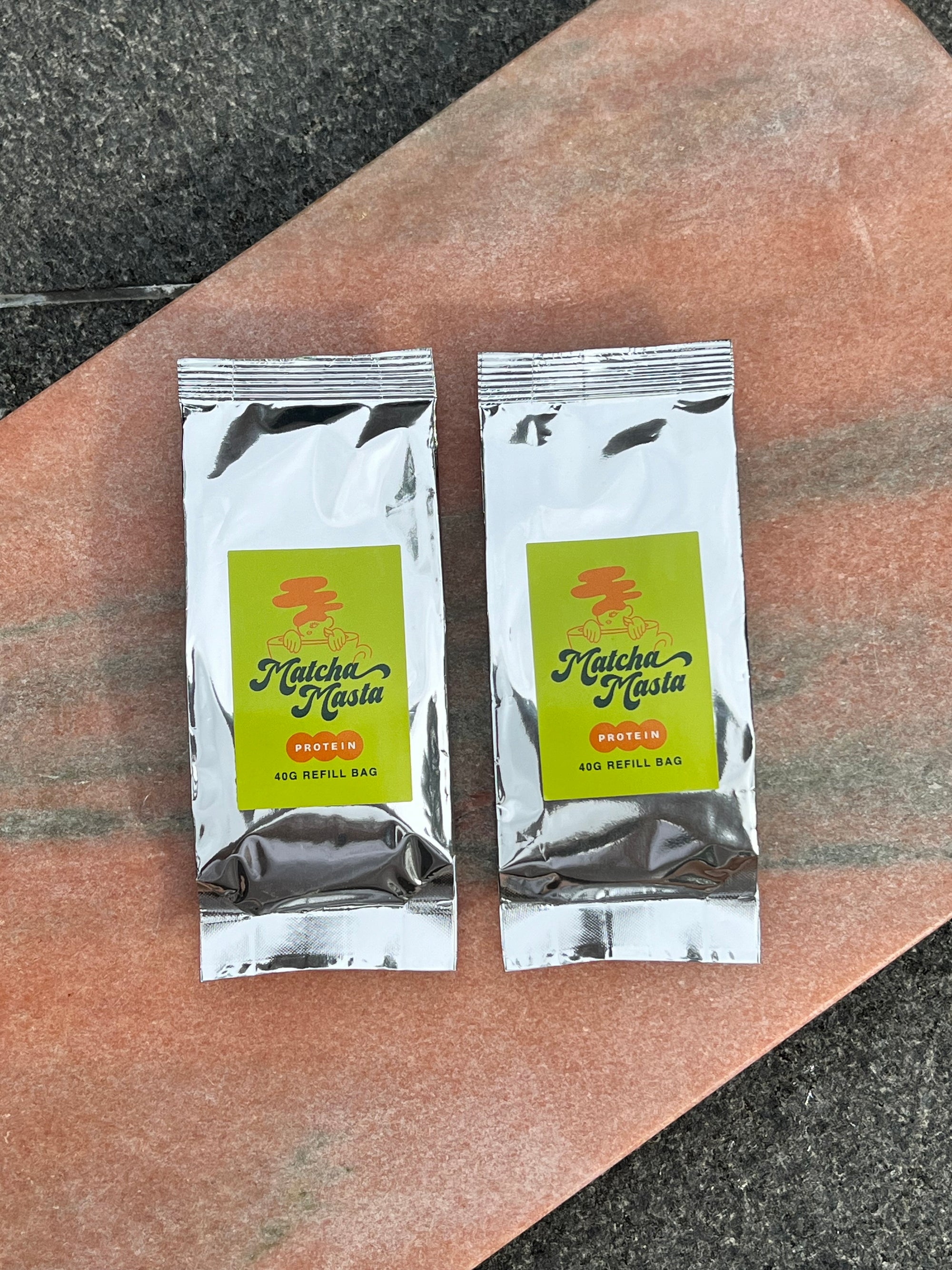 Matcha + Protein Double Refill Bags (40g x 2)