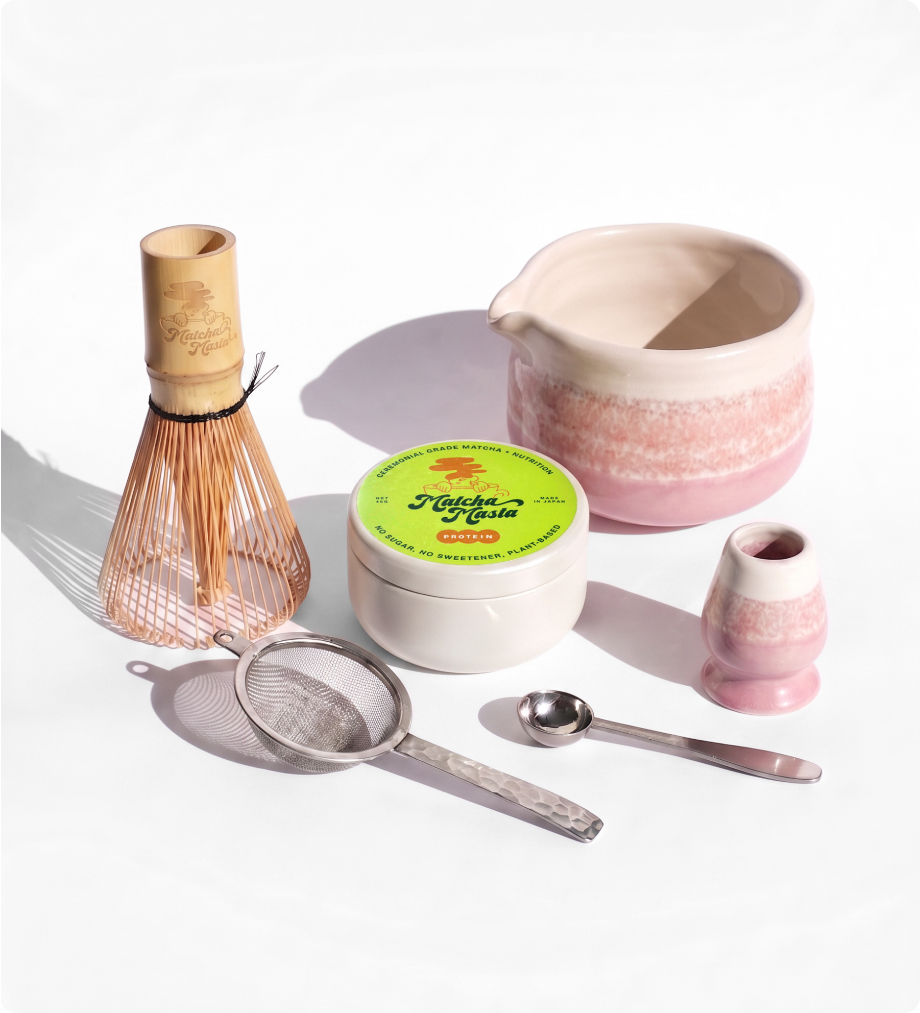 Matcha + Protein 6-Piece Set: Pink Pomelo