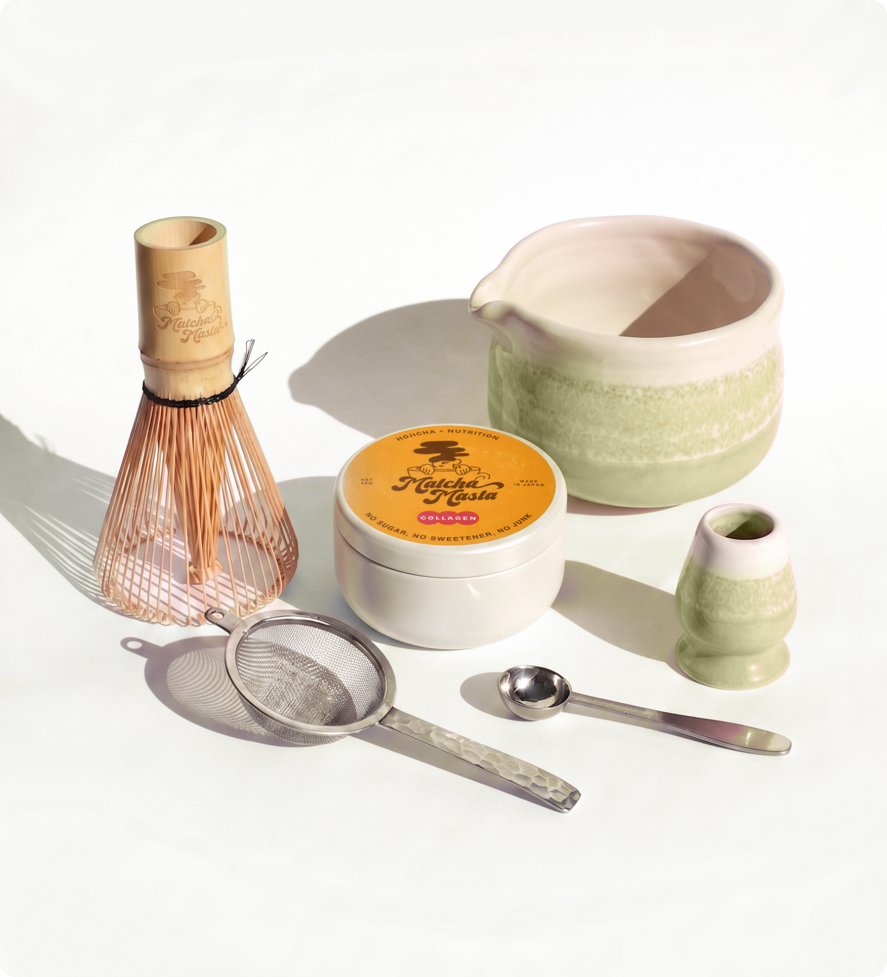 Hojicha + Collagen 6-Piece Set: Lime Lush
