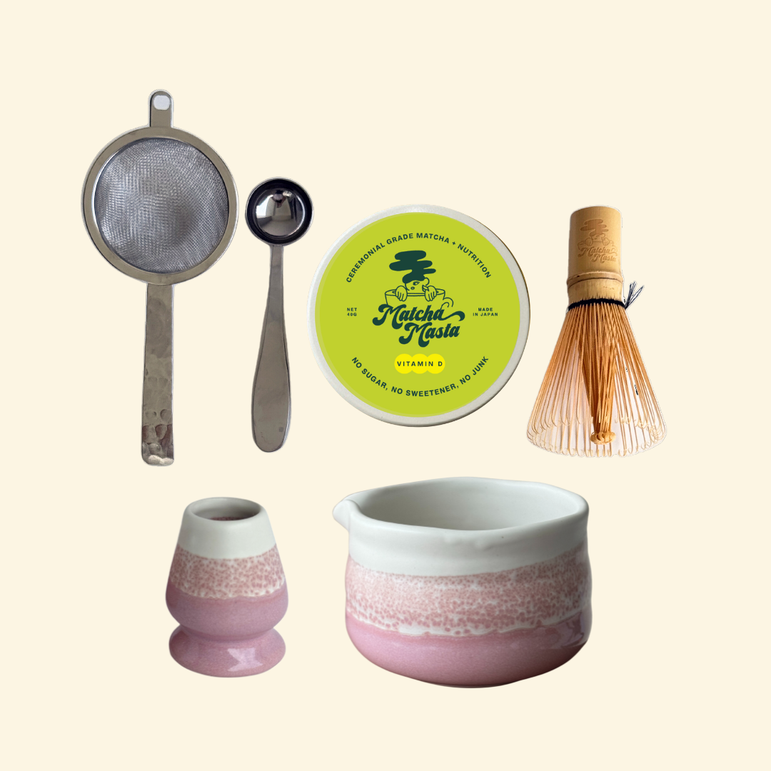 Matcha + Vitamin D 6-Piece Set: Pink Pomelo