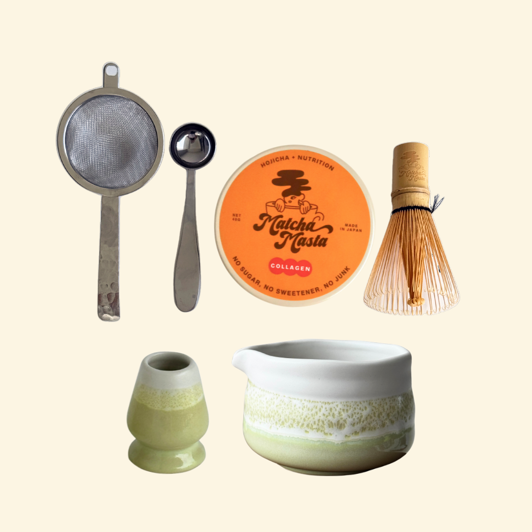 Hojicha + Collagen 6-Piece Set: Lime Lush