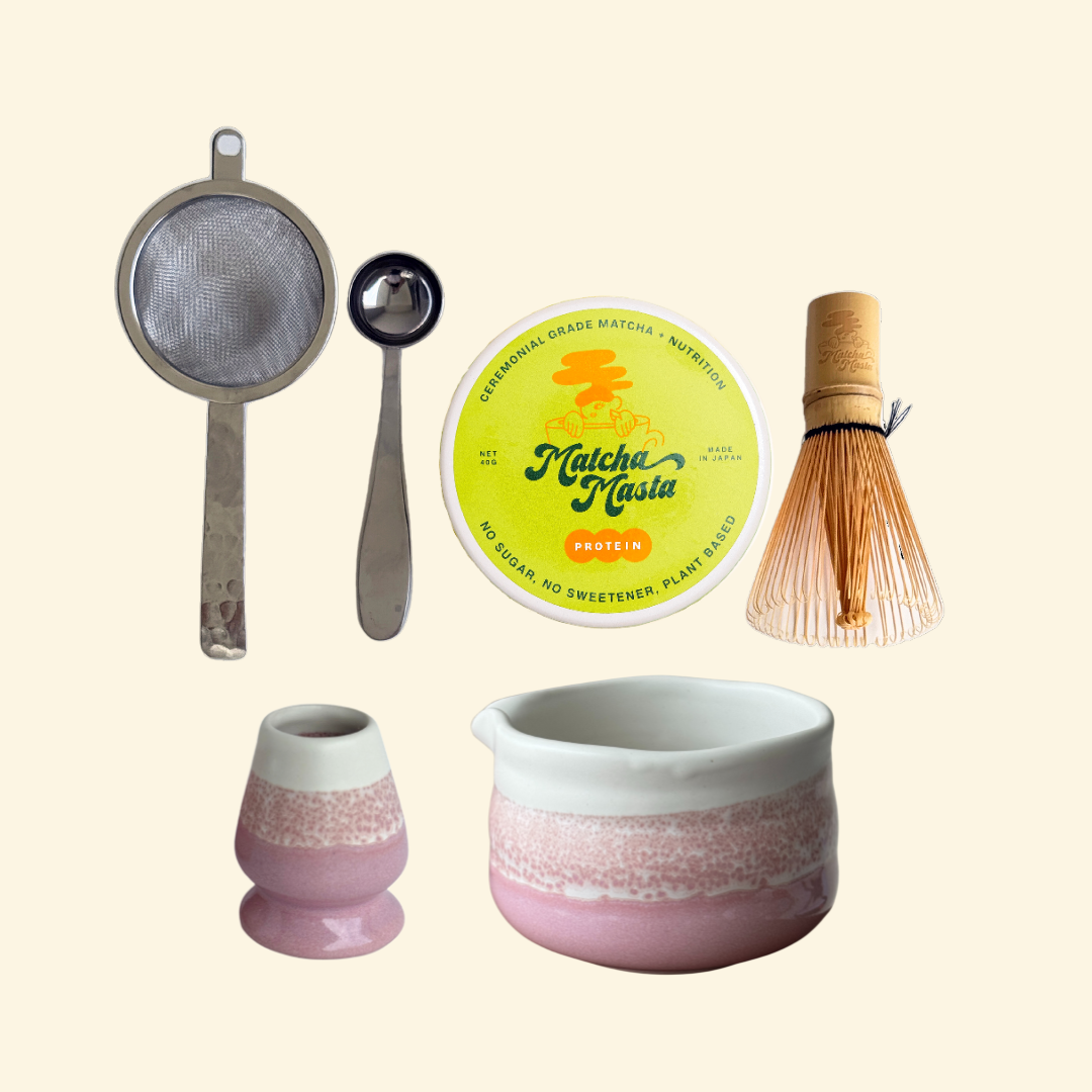 Matcha + Protein 6-Piece Set: Pink Pomelo