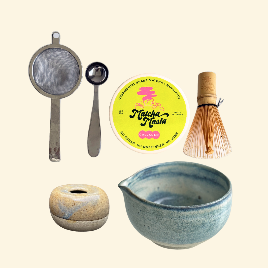 Matcha + Collagen 6-Piece Set: Denim Collection
