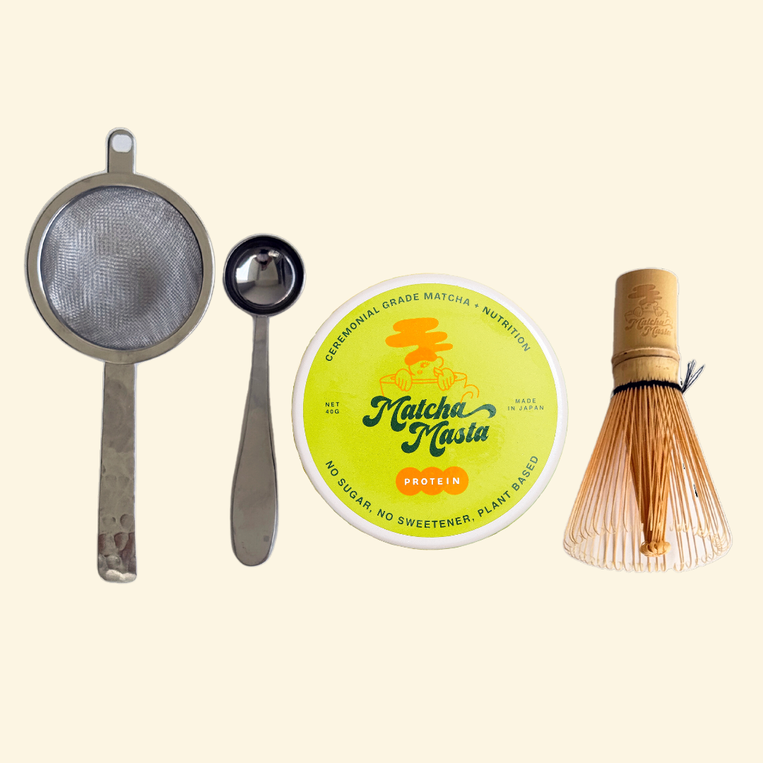 Matcha + Protein 4-Piece Set